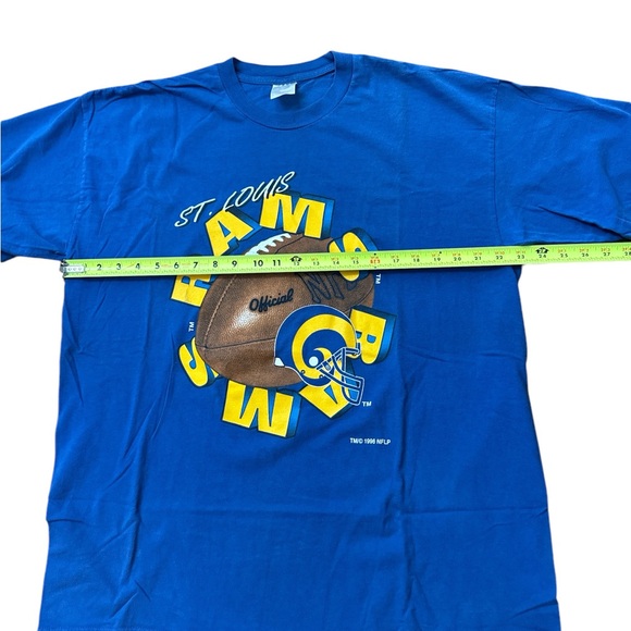 Vintage 1996 Advance Athletic Men’s Size XL St Louis‎ Rams T Shirt Blue & Gold - Picture 5 of 9